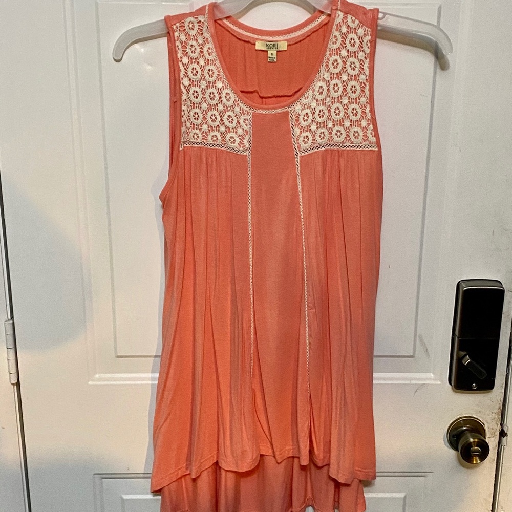 🦋3/$18 💗Peachy Pink Tank/Tunic Top💗